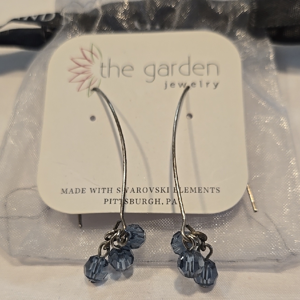 Silver and Blue Earrings